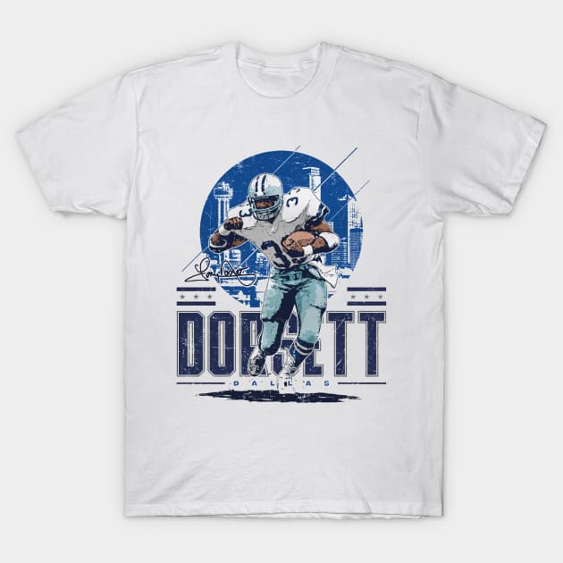 Tony Dorsett Dallas Player Skyline T-Shirt by MASTER_SHAOLIN